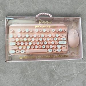 Poppy Pink Wireless Keyboard & Mouse Set